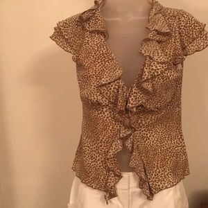 Alexia Admire Sleeveless animal print top